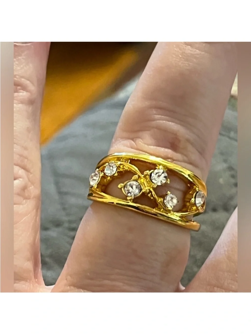 🫟 2 FOR $10 🫟 Size 9 Plated Zircon Ring